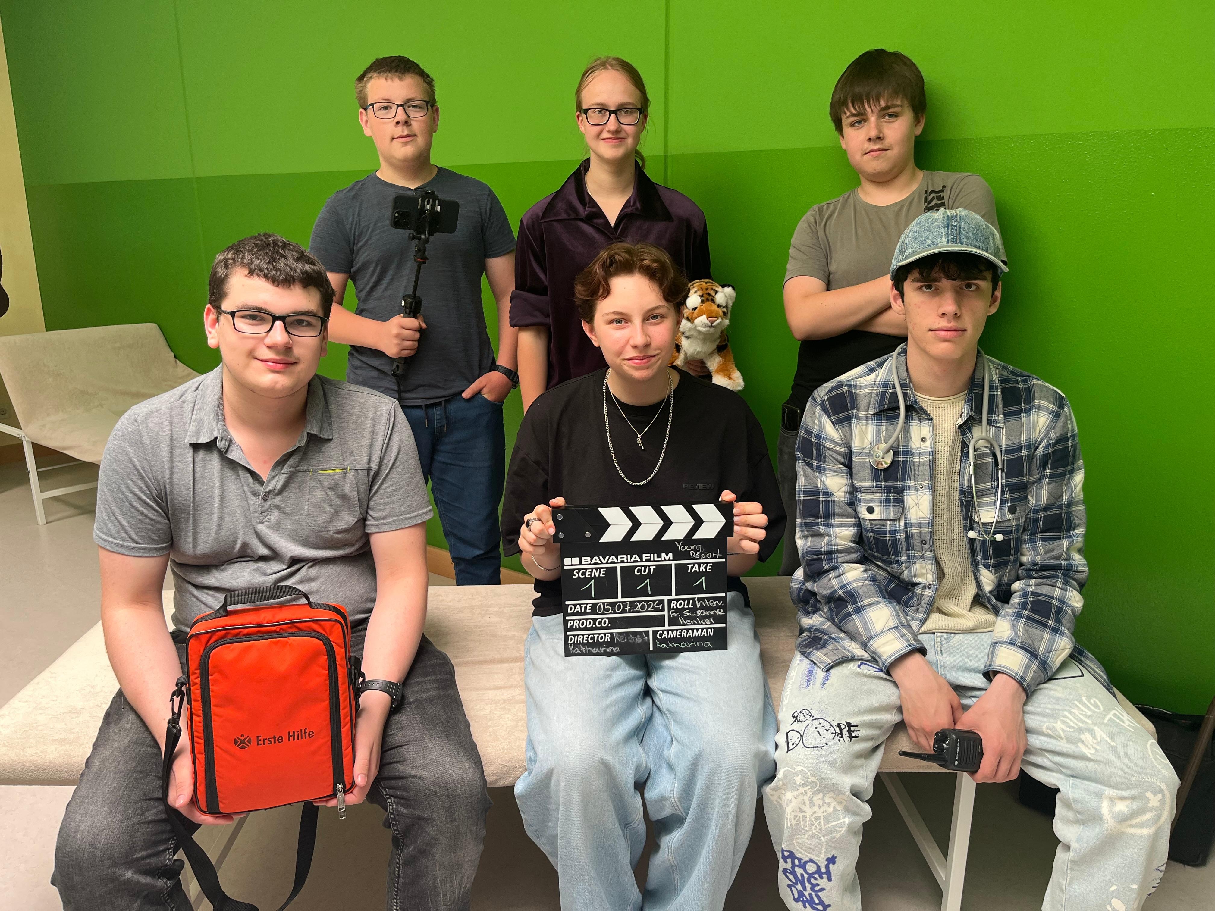 Gruppenbild der Schulsanitäter der Realschule Lindenberg. 
