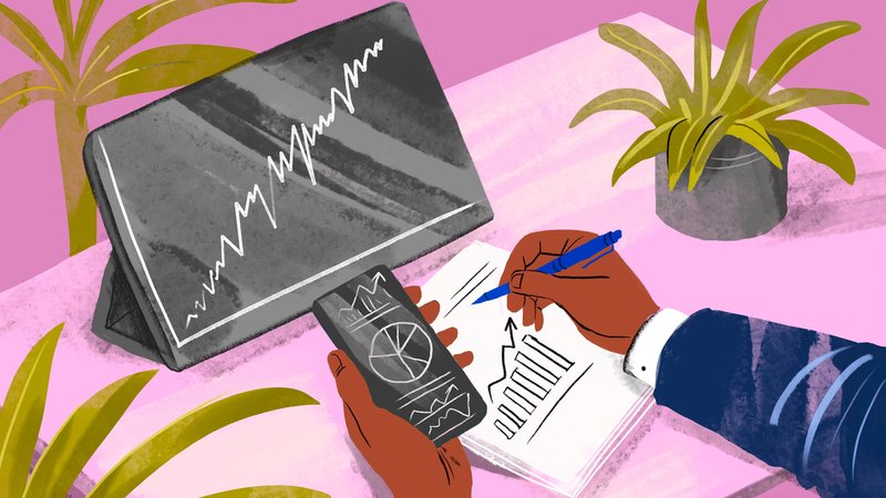 Eine Illustration mit Statistiken. | Bild: picture alliance / Westend61 | Iryna Auhustsinovich Eine Illustration mit Statistiken.