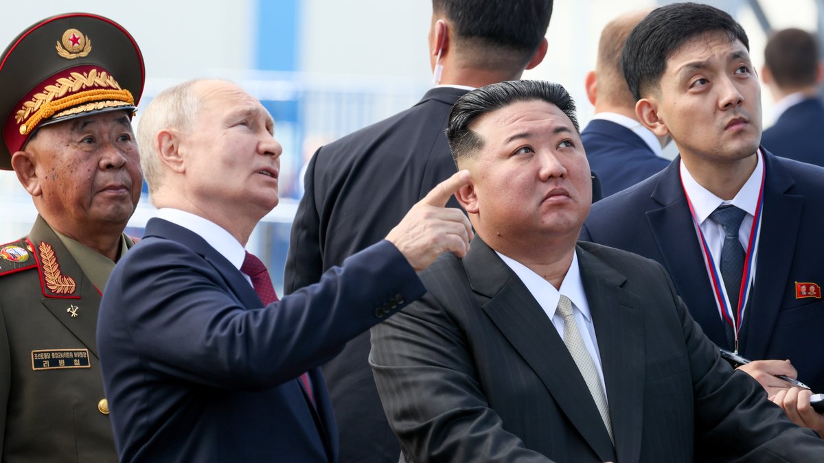 13.09.23: Nordkoreas Diktator Kim Jong-un und Russlands Machthaber Wladimir Putin in Wostotschny.