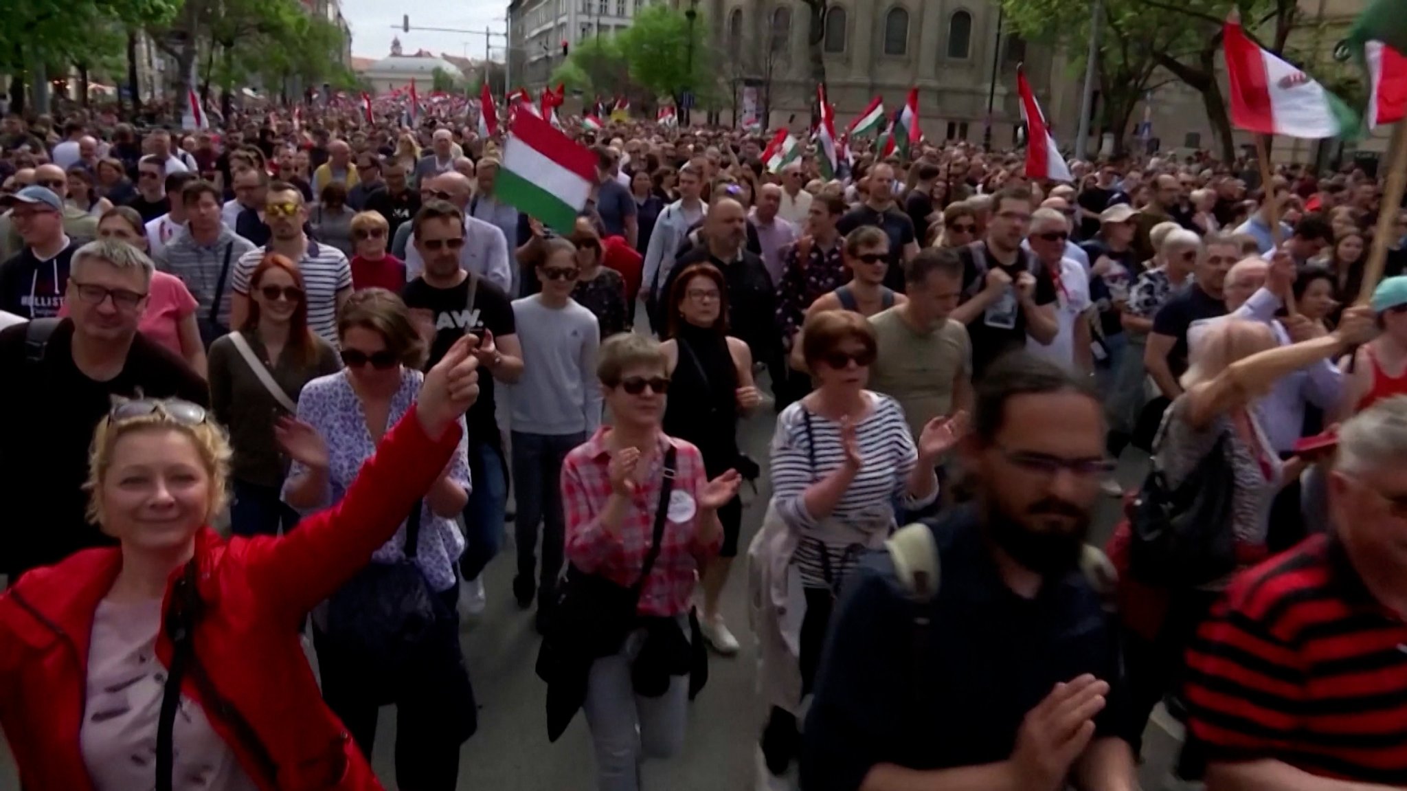 Großkundgebung in Budapest gegen Viktor Orban