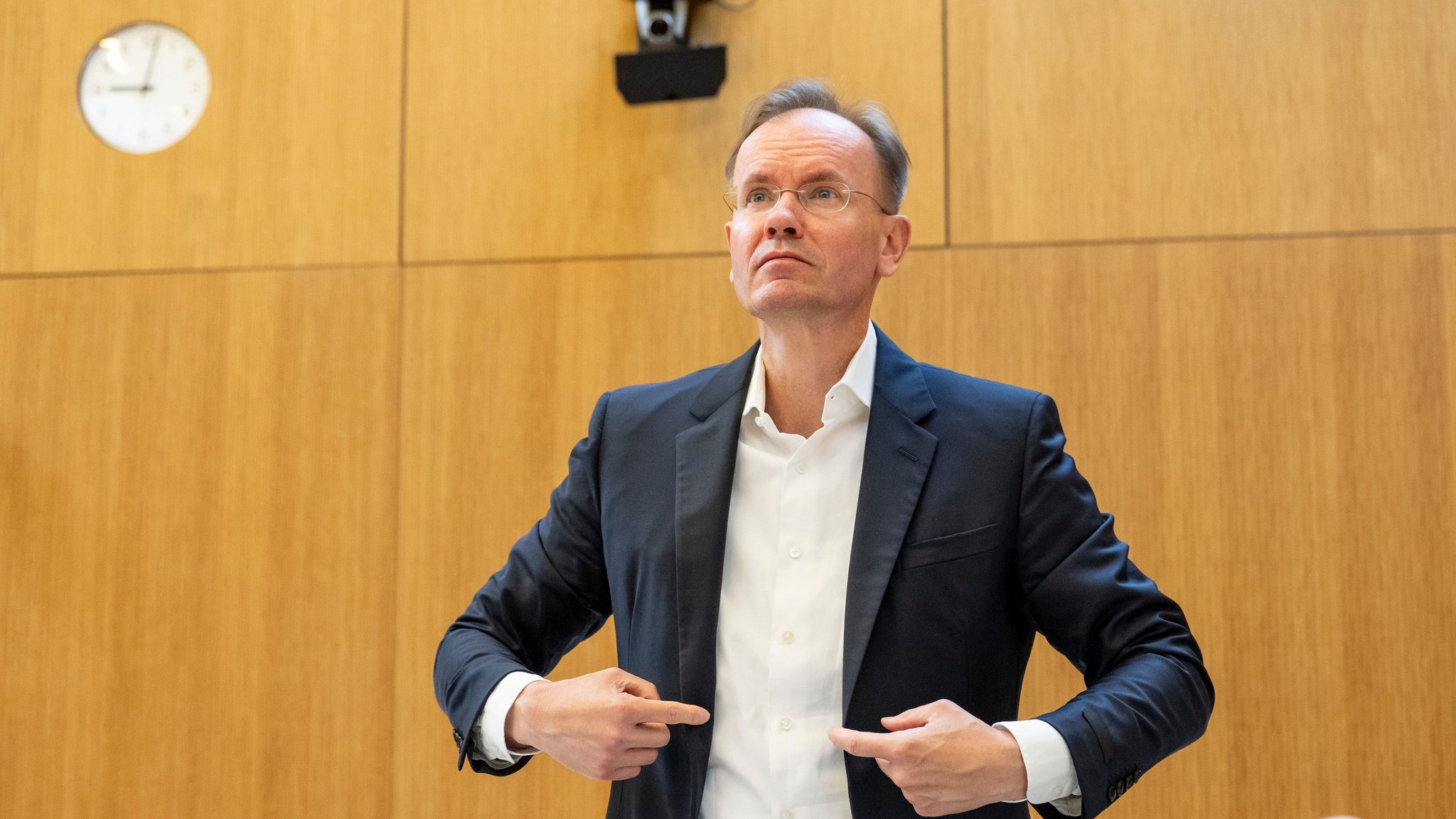 Ex-Wirecard-Vorstandschef Markus Braun im Prozess am Landgericht München. | Bild: dpa-Bildfunk/Lennart Preiss Ex-Wirecard-Vorstandschef Markus Braun im Prozess am Landgericht München.