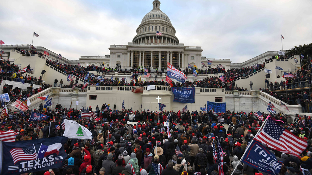 Wütende US-Bürger belagerten am 6. Januar 2021 das US-Kapitol in Washington.