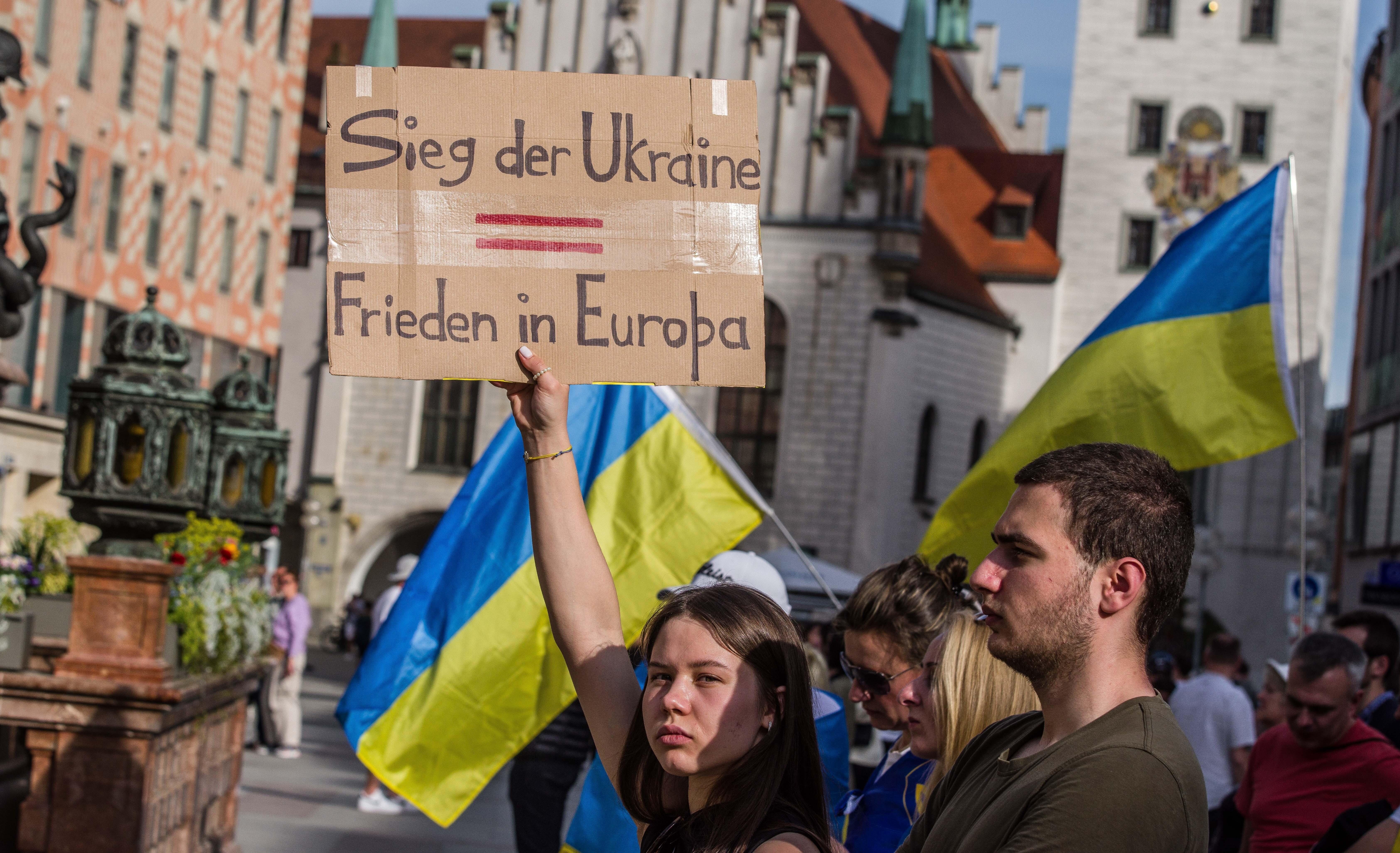 Demonstration gegen den Krieg in der Ukraine in München 
