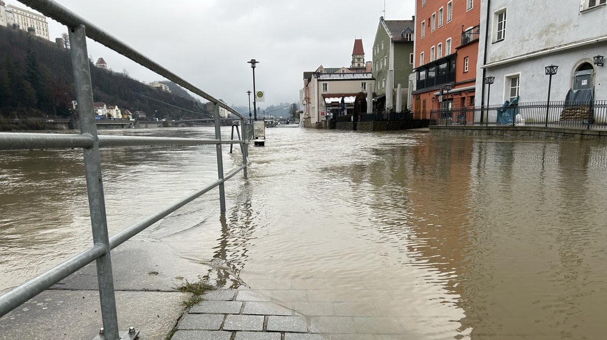 Hochwasser in Passau - Stand 14.12.2023 (10 Uhr)
