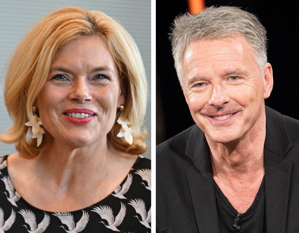 11.08.2025, Berlin: Die Kombo aus zwei Einzelbildern zeigt Porträts von Bundestagspräsidentin Julia Klöckner (l, v. 17.05.2025) und dem Fernsehmoderator Jörg Pilawa (v. 06.10.2023). Juli Klöckner (52) und Jörg Pilawa (59) sind ein Paar. Das wurde der Deutschen Presse-Agentur in Berlin aus den Freundeskreisen der Bundestagspräsidentin und des Fernsehmoderators bestätigt. (zu dpa: «Julia Klöckner und Jörg Pilawa sind ein Paar») Foto: Katharina Kausche/Sina Schuldt/dpa +++ dpa-Bildfunk +++