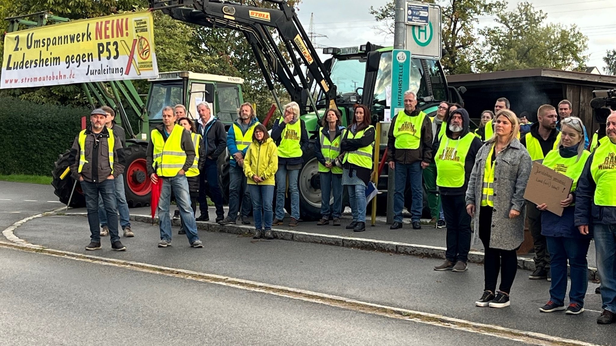 Warnwesten-Protest in Ludersheim