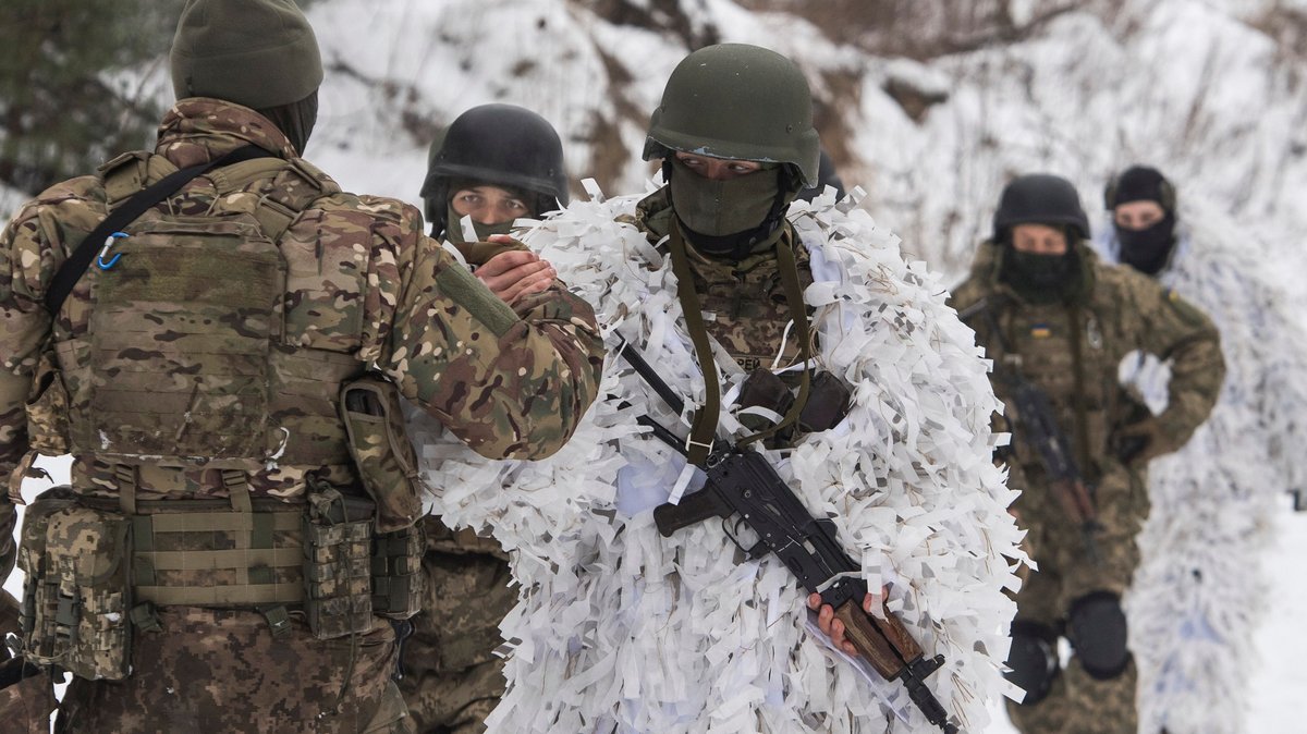 Ukrainische Soldaten beim Training