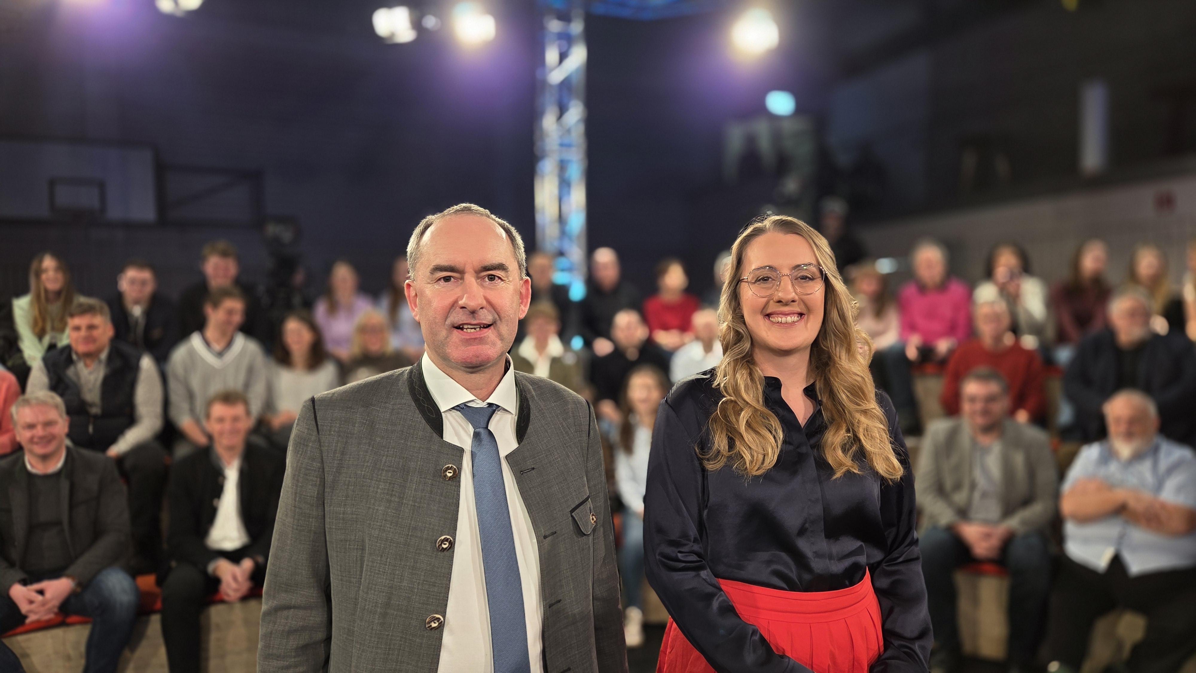 Hubert Aiwanger (Freie Wähler) und Katharina Dröge (Grüne) bei "jetzt red i"