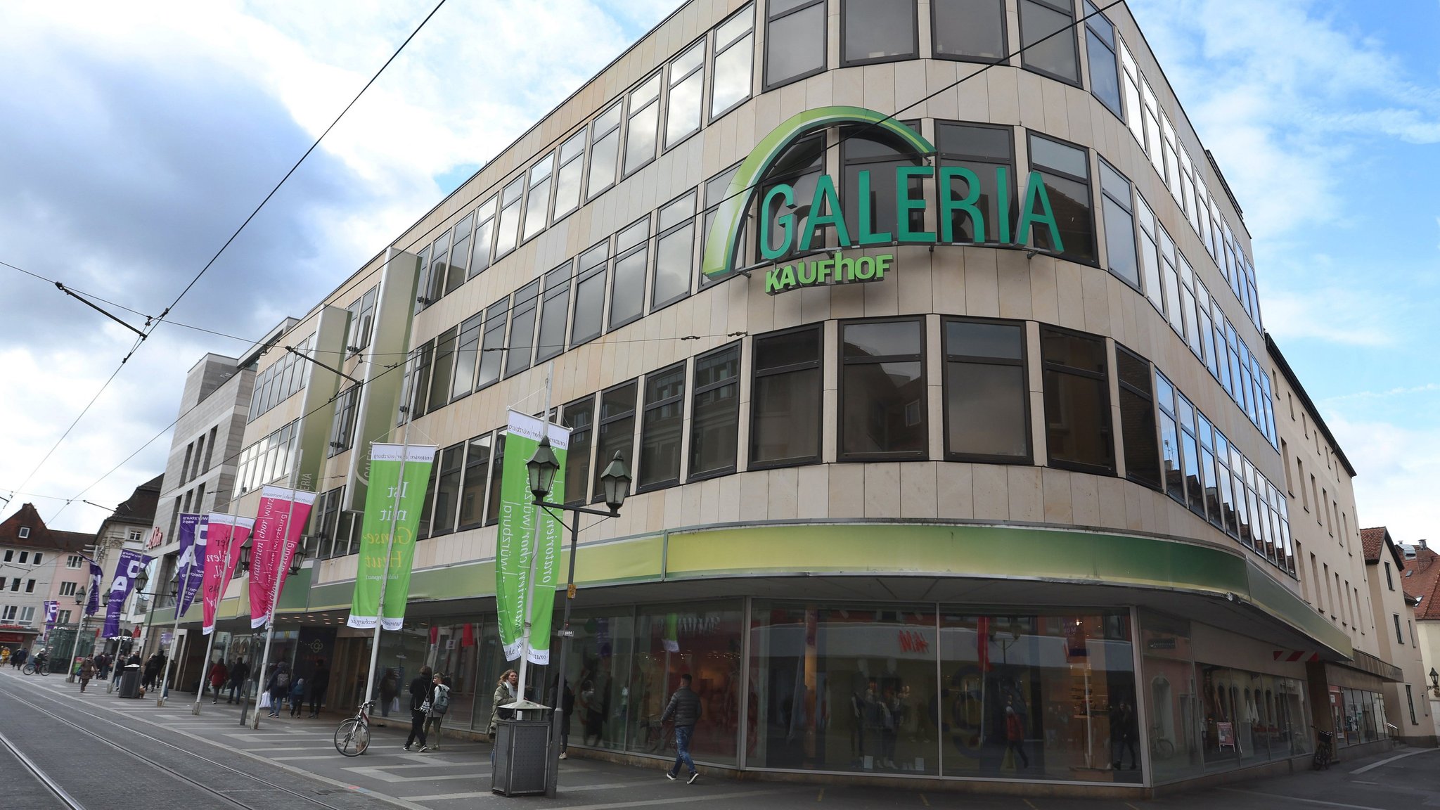 Ein Blick auf den Standort von Galeria Kaufhof in Würzburg