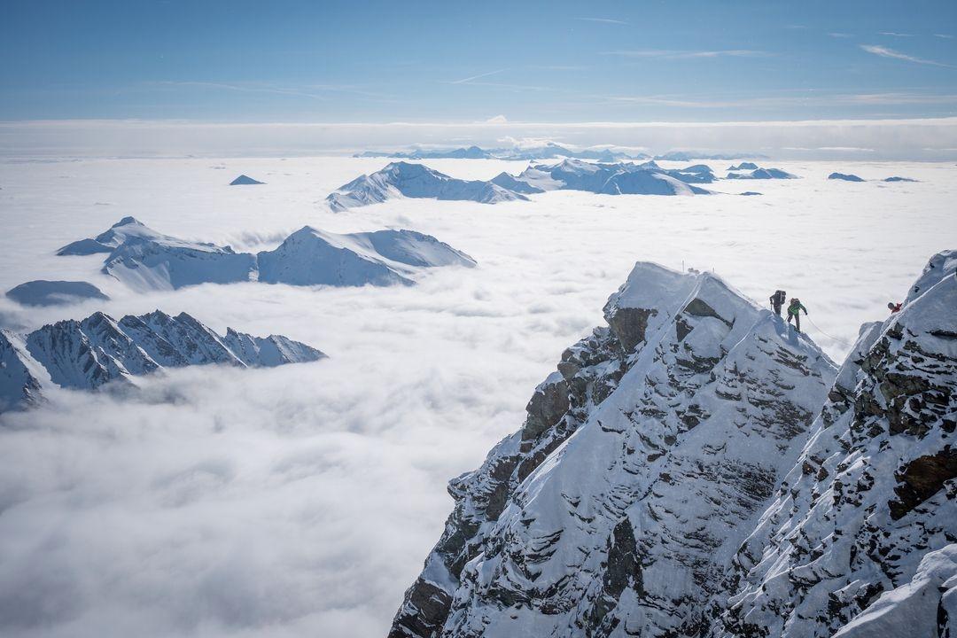 Mehrere Personen auf dem Großglockner.