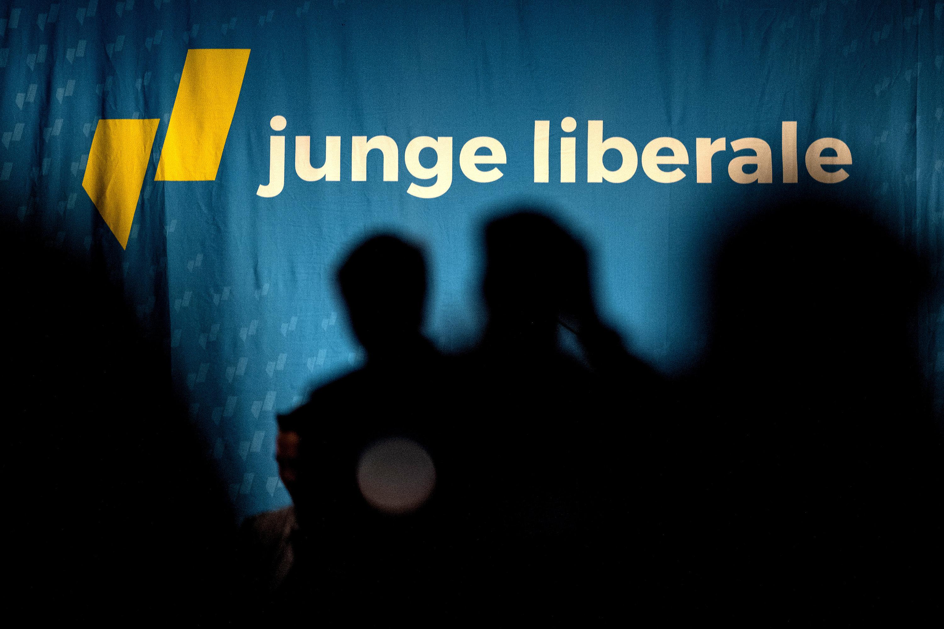 Schriftzug der Jungen Liberalen - Die "JuLis" sind junge FDP-Mitglieder.