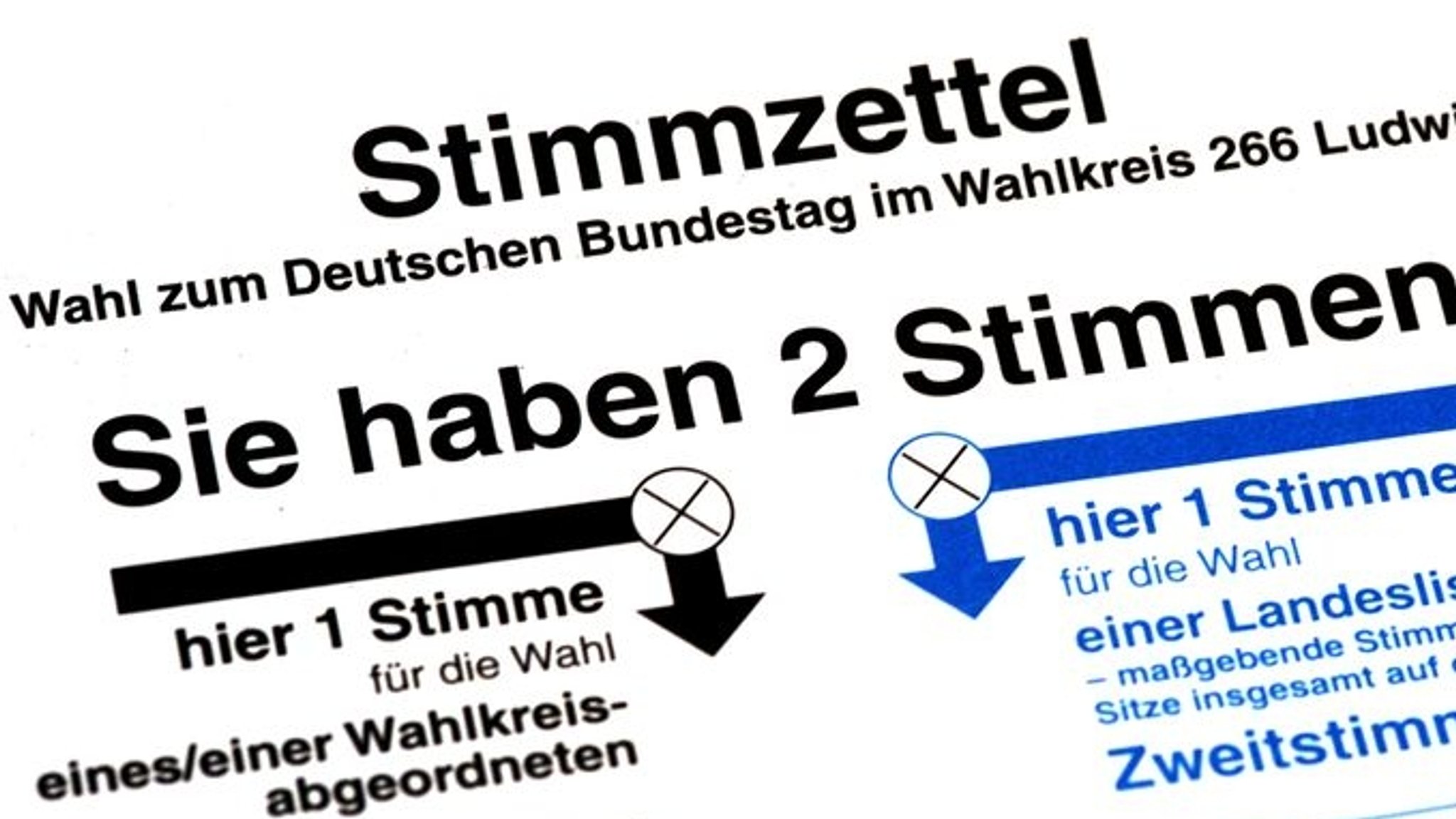 Bundestagswahl: Der Stimmzettel