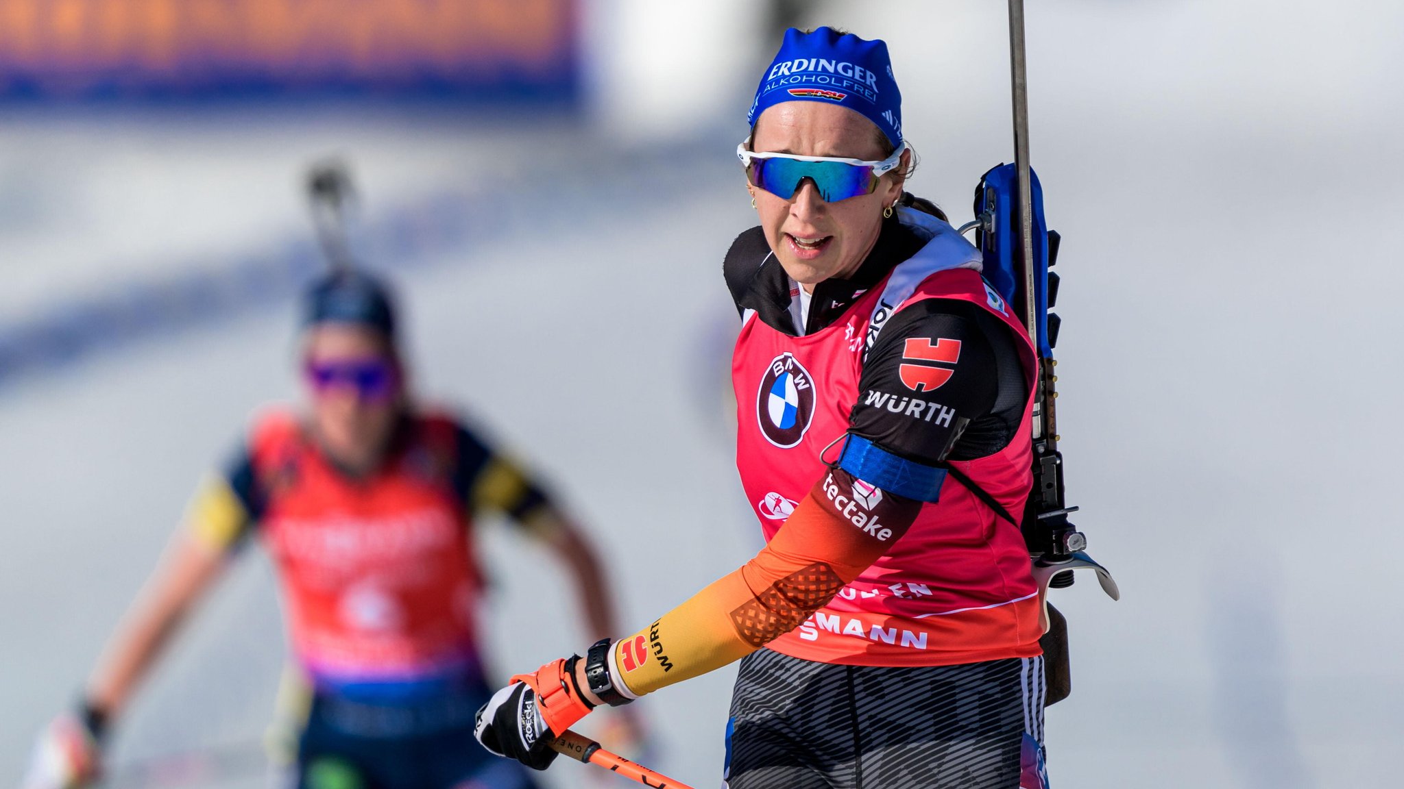 Franziska Preuß beim Moment ihres größten Triumphs