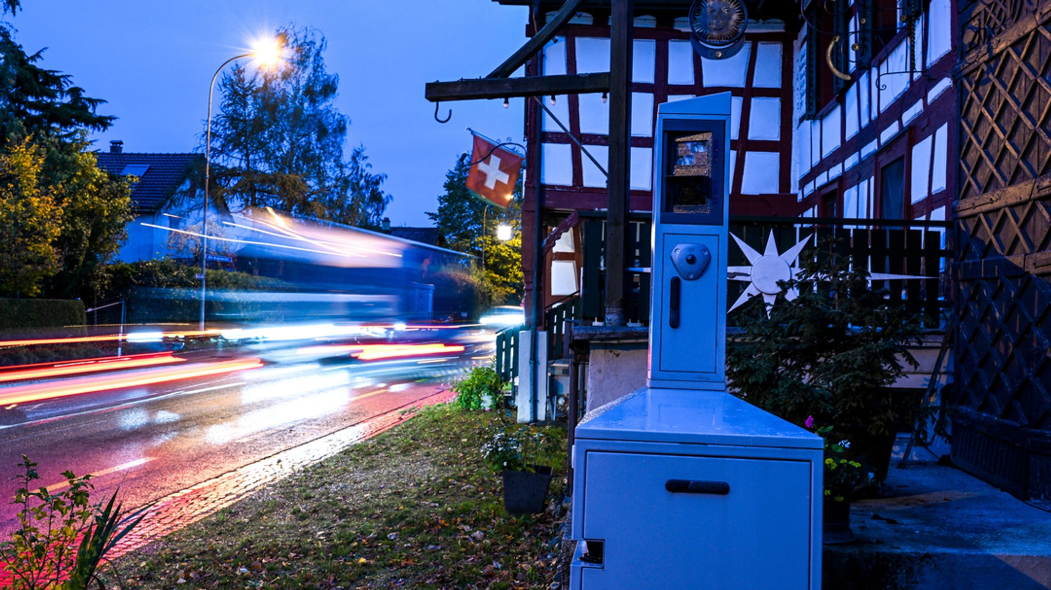 Eine Radarfalle am Bodensee