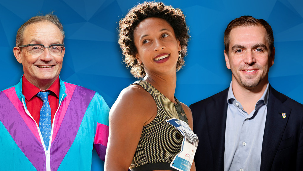 Wigald Boning, Malaika Mihambo und Philipp Lahm (v.l.n.r.)