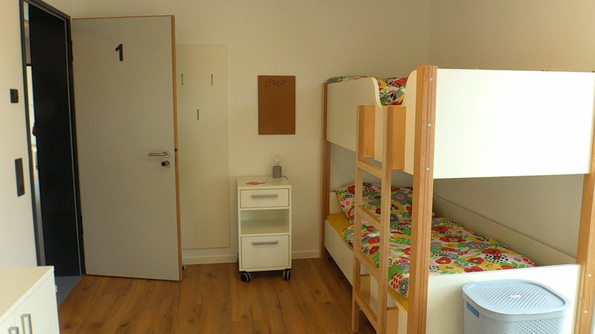 Zimmer im neuen Frauenhaus Hochfranken