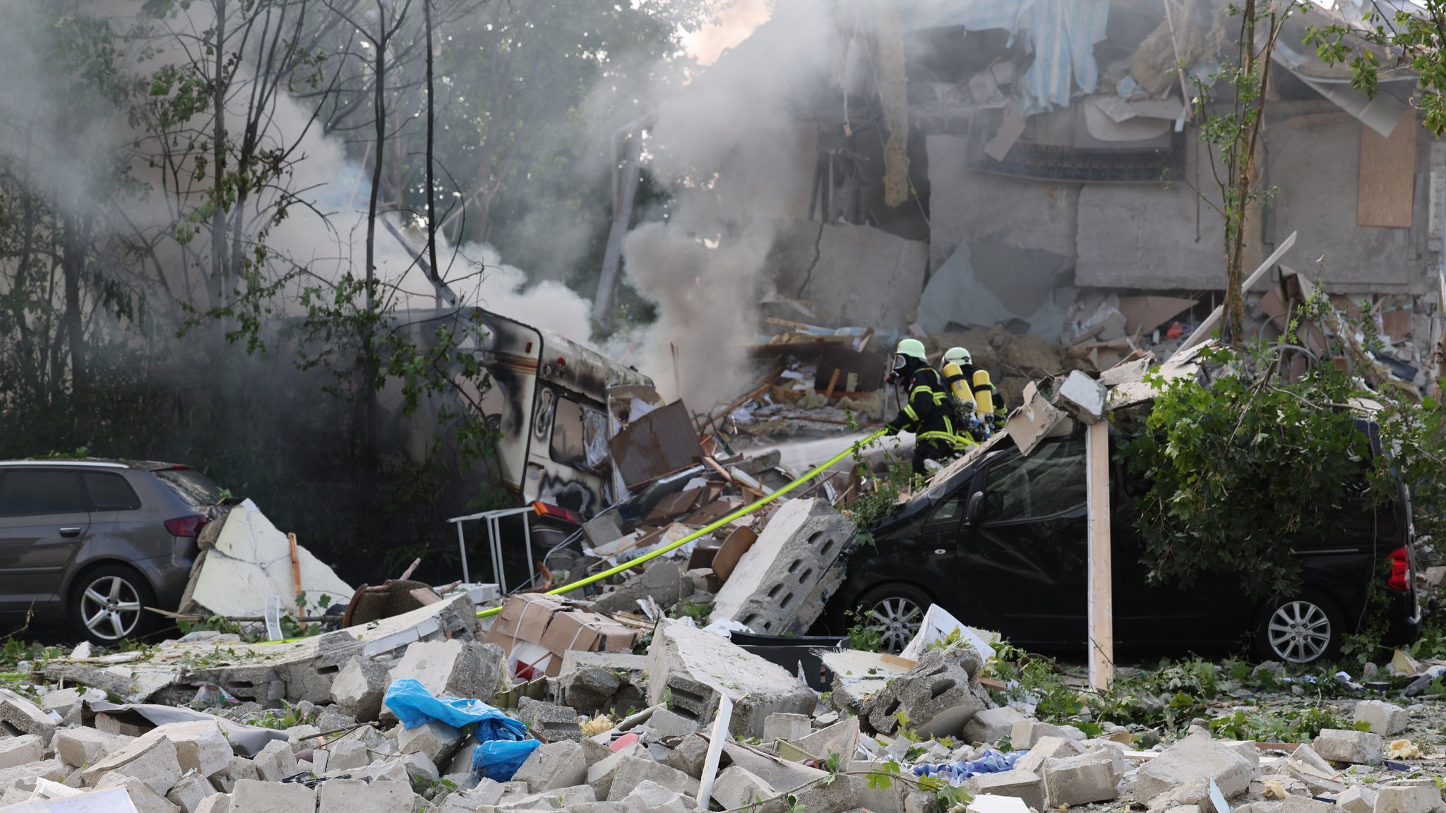 In Memmingen ist am frühen Freitagabend ein Wohnhaus explodiert. 