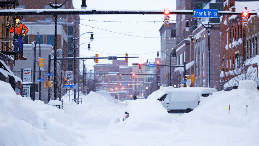26.12.2022: Schnee-Chaos in Buffalo im Bundesstaat New York. 