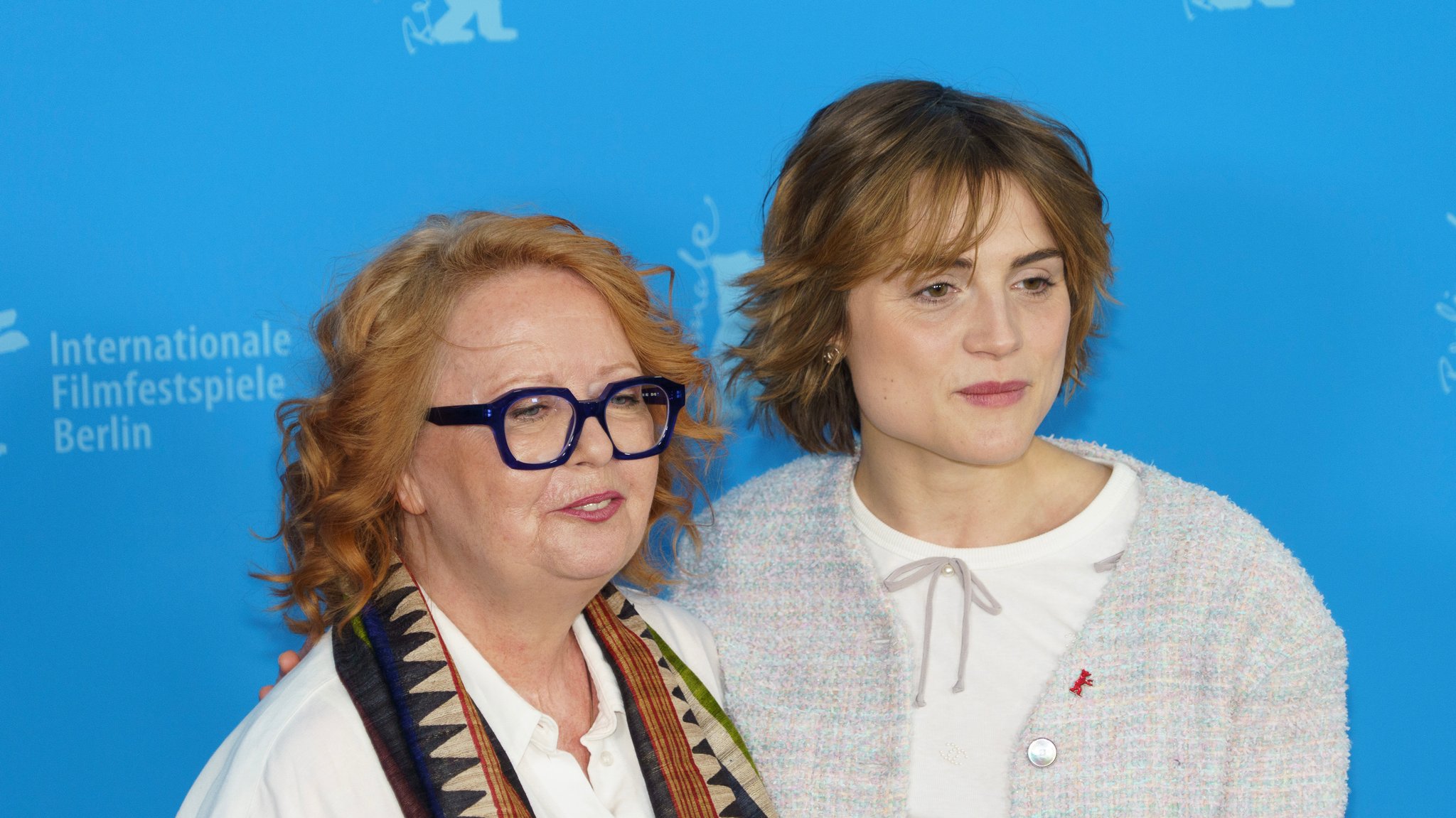 Vera Brandes (l.) und Mala Emde auf der diesjährigen Berlinale bei der Uraufführung von "Köln 75"