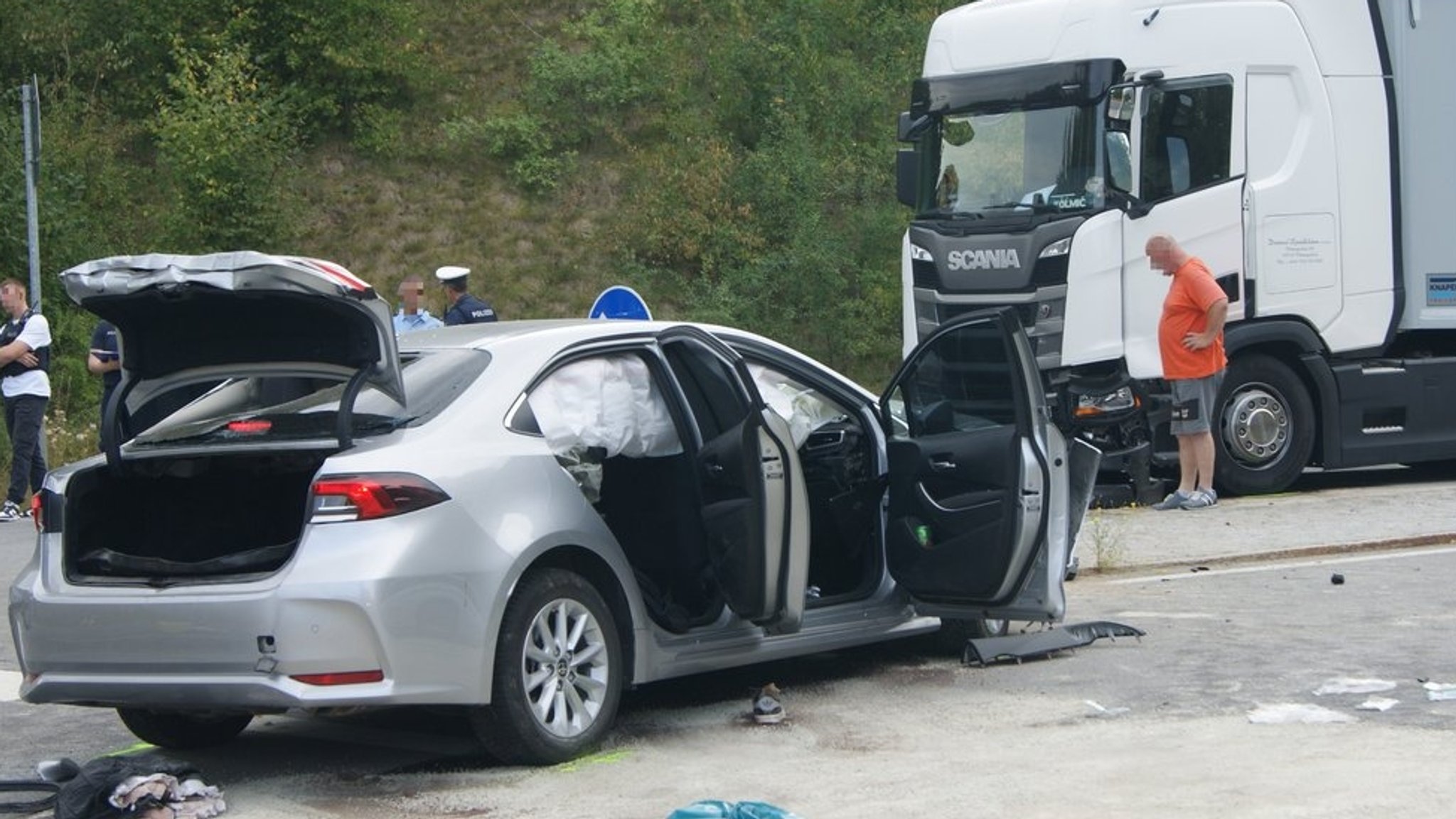 Die Unfallstelle im Kreis Freyung-Grafenau