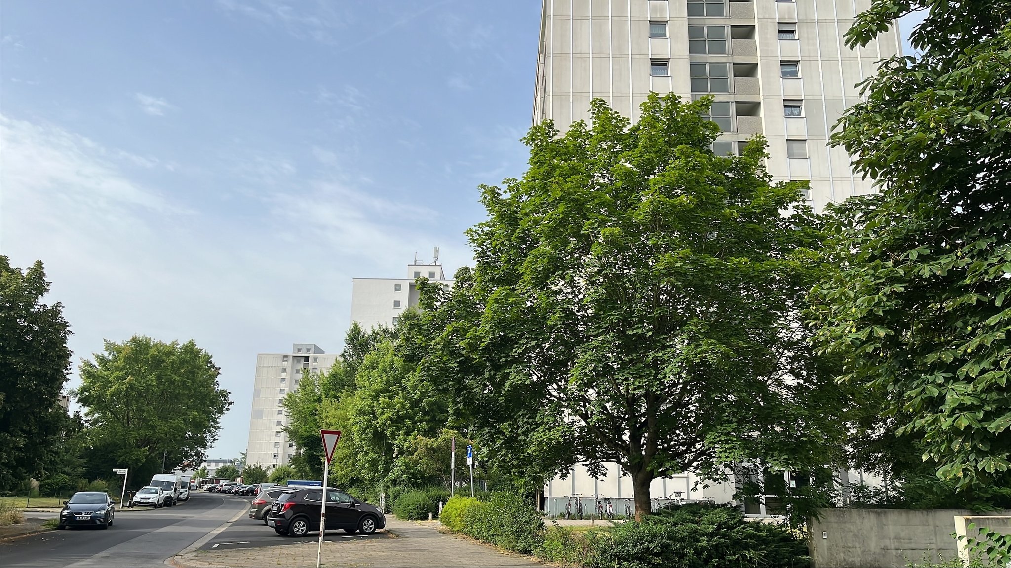 Blick auf die Bamberger Siemensstraße.