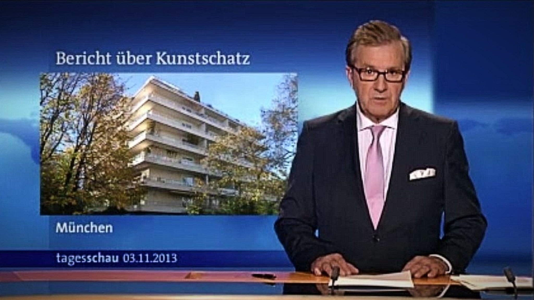 Tagesschau-Sprecher Jan Hofer moderiert zum "Schwabinger Kunstfund"