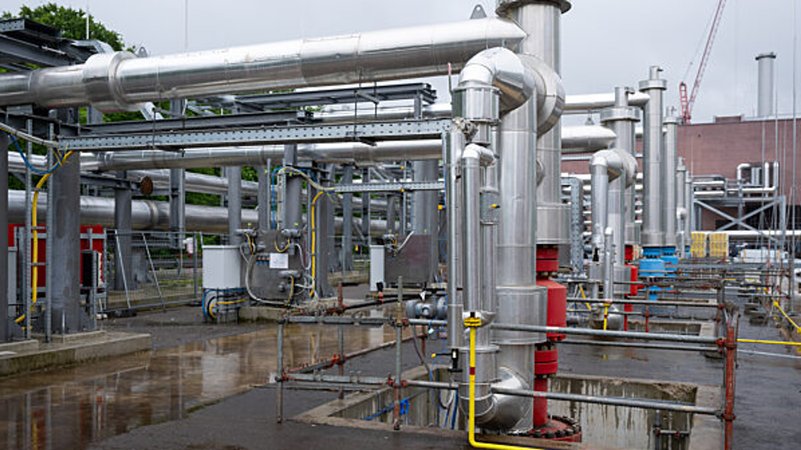 Die Geothermieanlage im Heizkraftwerk Süd. Die Anlage der Stadtwerke München liefert Wärme für mehr als 80.000 Menschen.