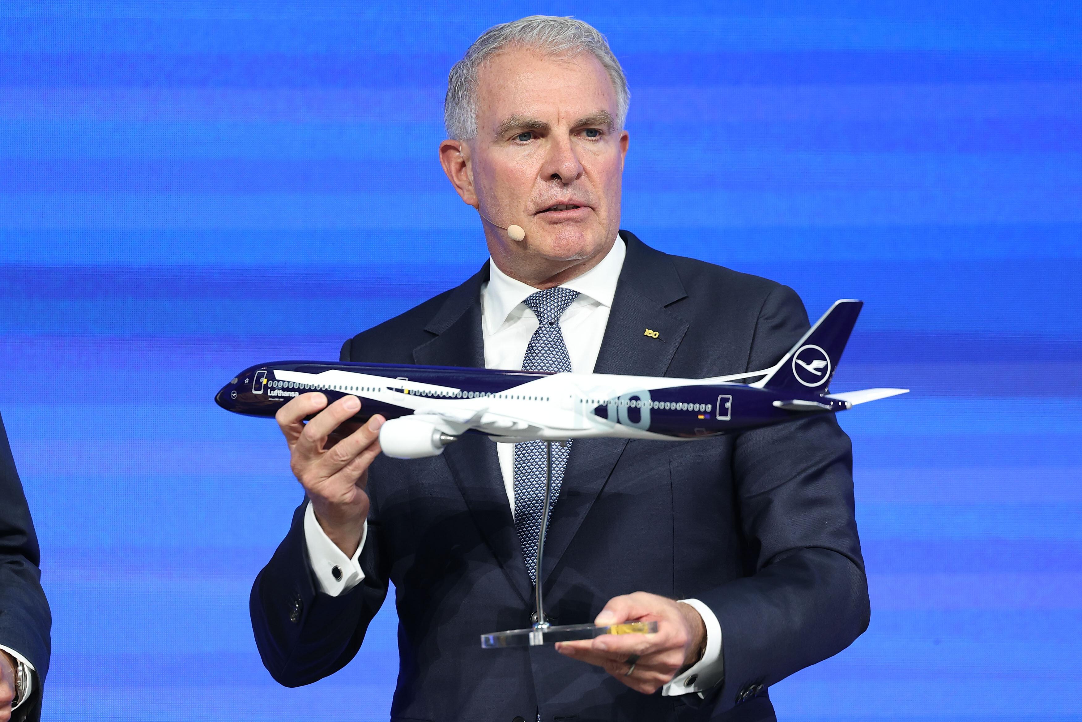 Lufthansa-CEO Carsten Spohr bei der 100-Jahr-Feier im April in Frankfurt (Main).