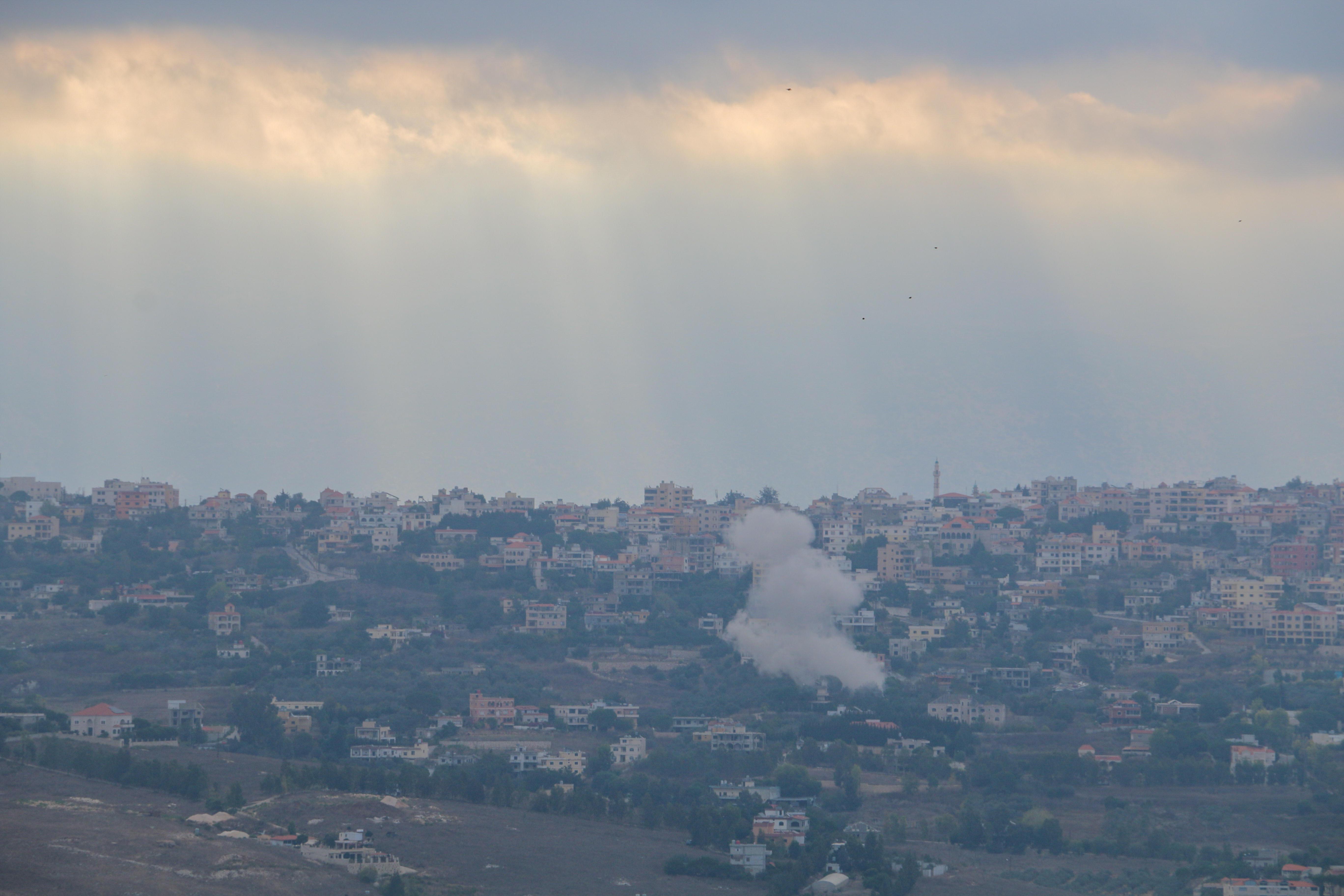 Nach einem israelischen Angriff steigt Rauch auf in Khiam in Nabatiya im Südlibanon (22.09.2024)