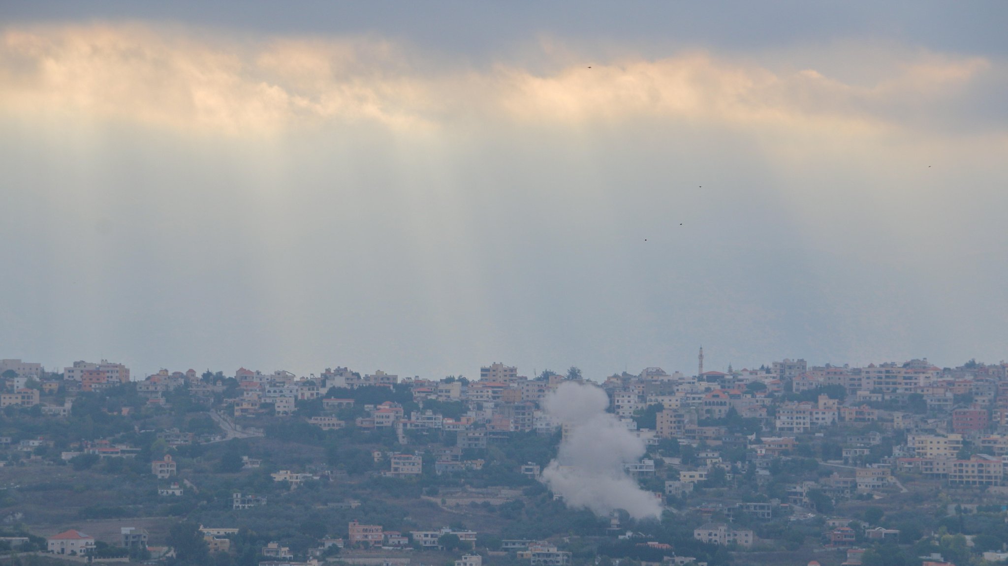 Nach einem israelischen Angriff steigt Rauch auf in Khiam in Nabatiya im Südlibanon (22.09.2024)