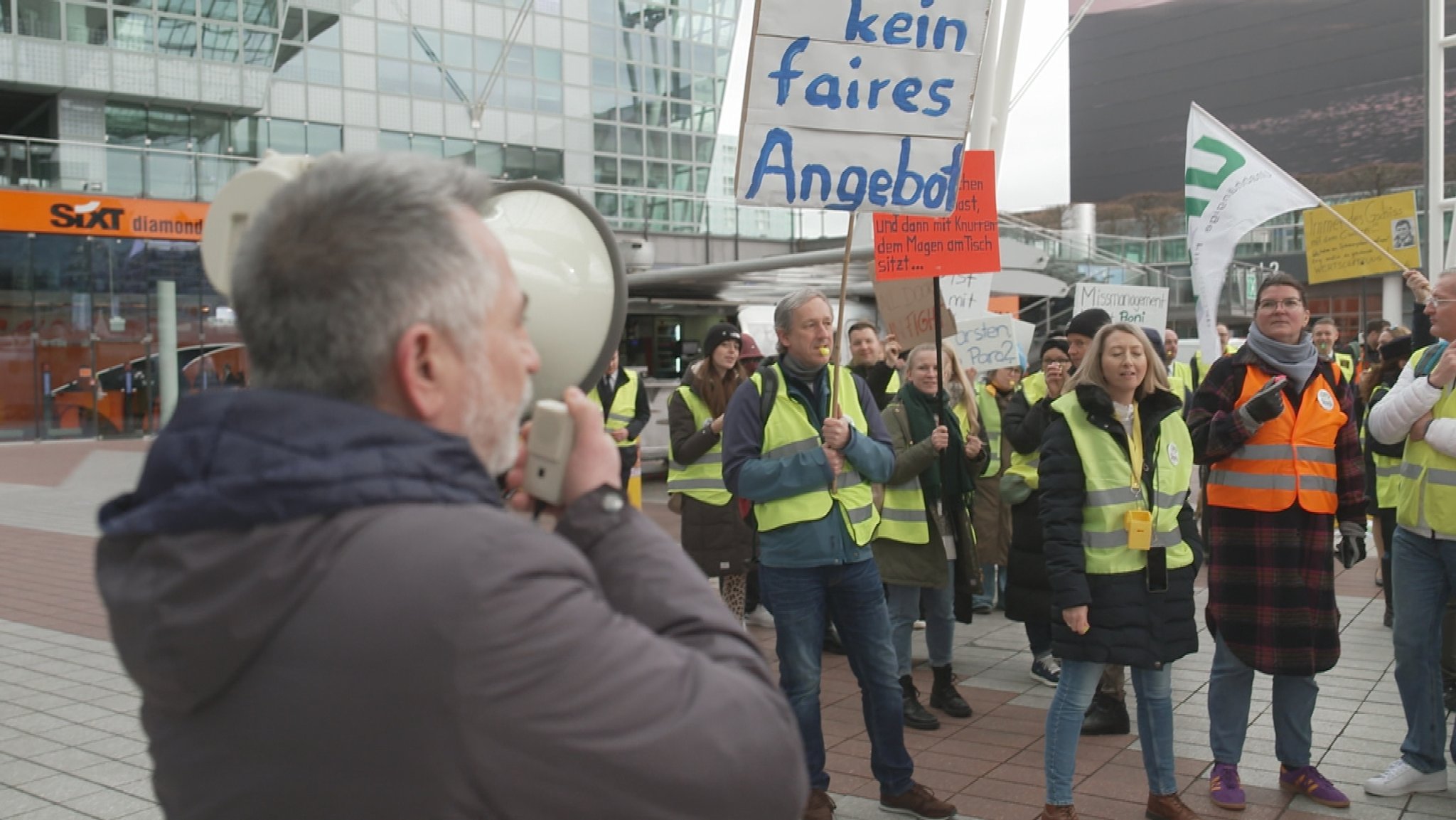 Streikszene in Deutschland