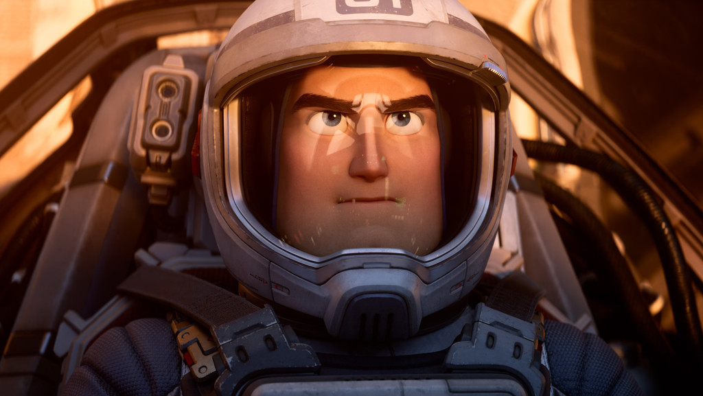 Fest entschlossen, einen fremden Planeten Richtung Erde wieder zu verlassen: Space Ranger Buzz "Lightyear" (Filmszene).