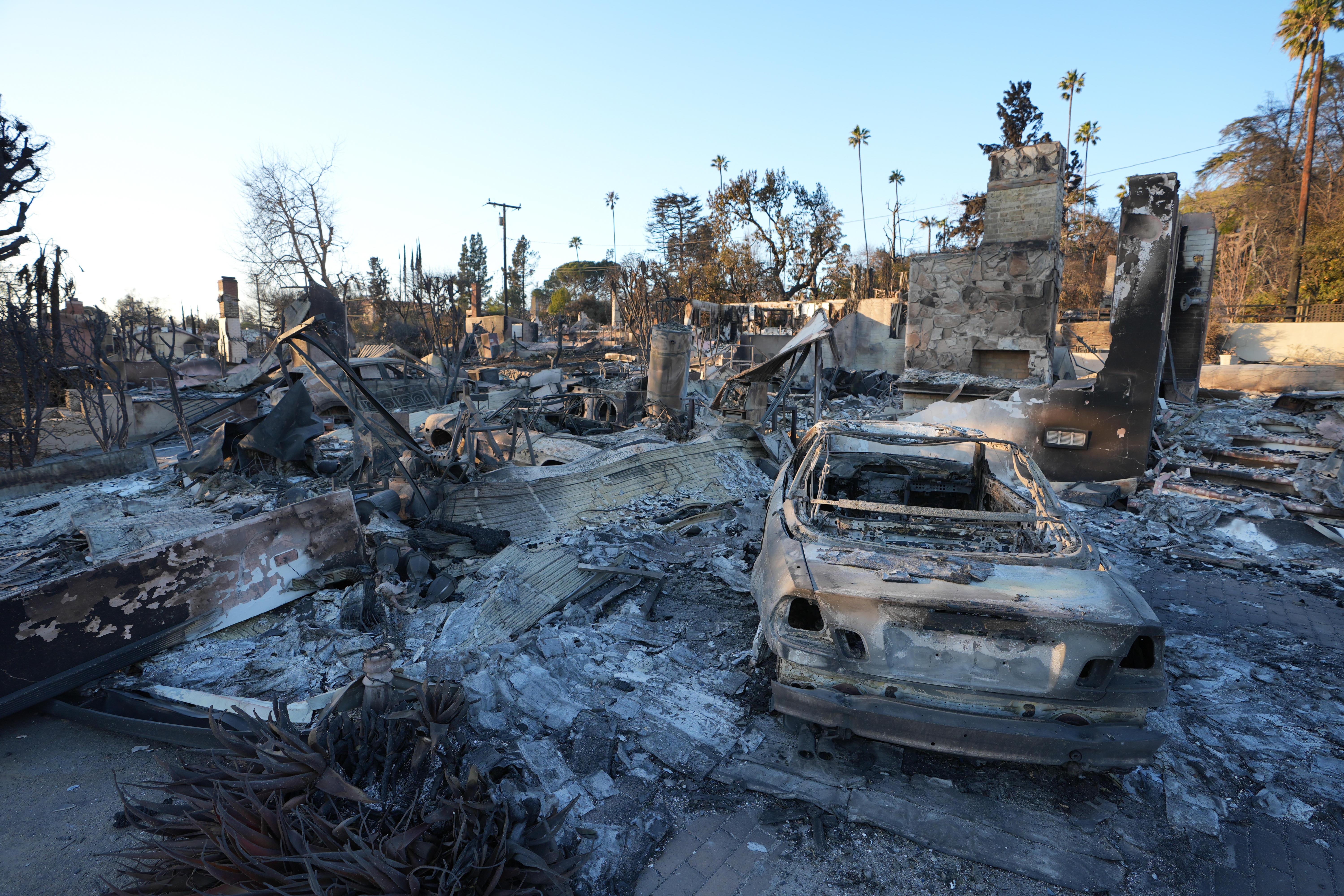 Niedergebranntes Haus bei Los Angeles