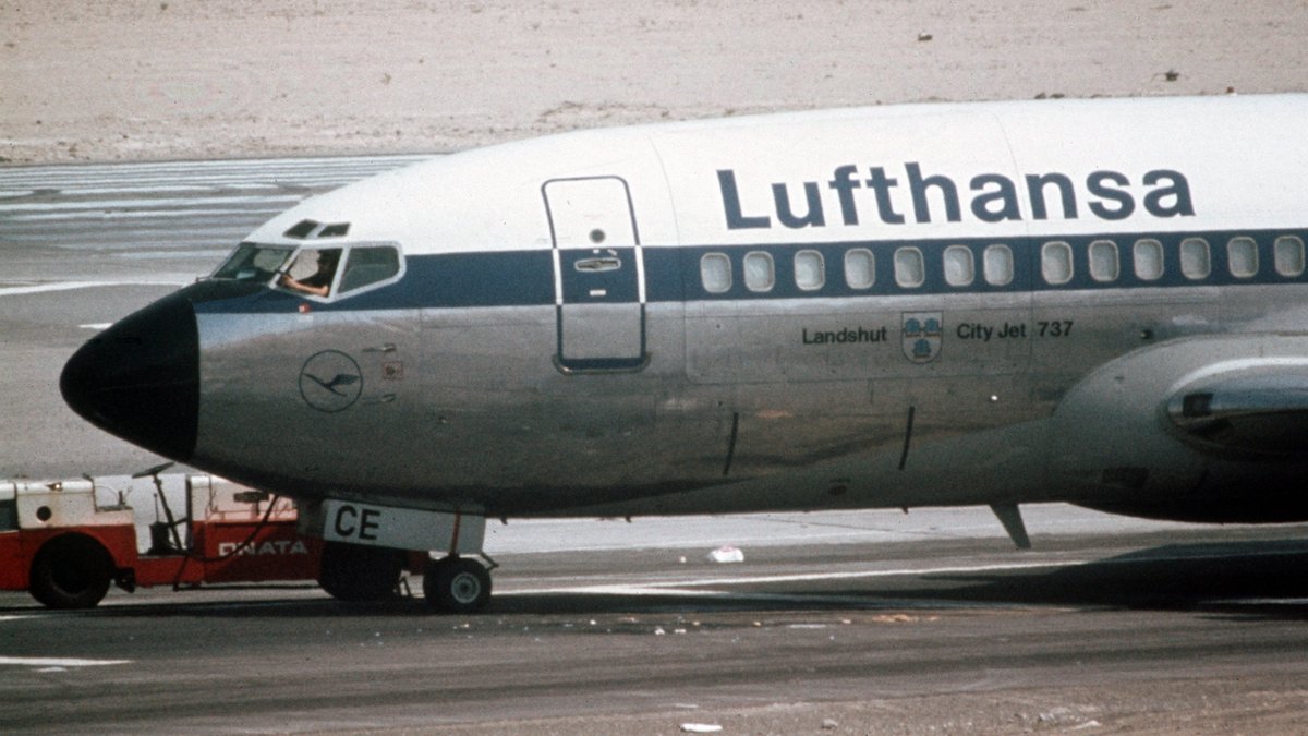 Die "Landshut" während der Entführung im Oktober 1977