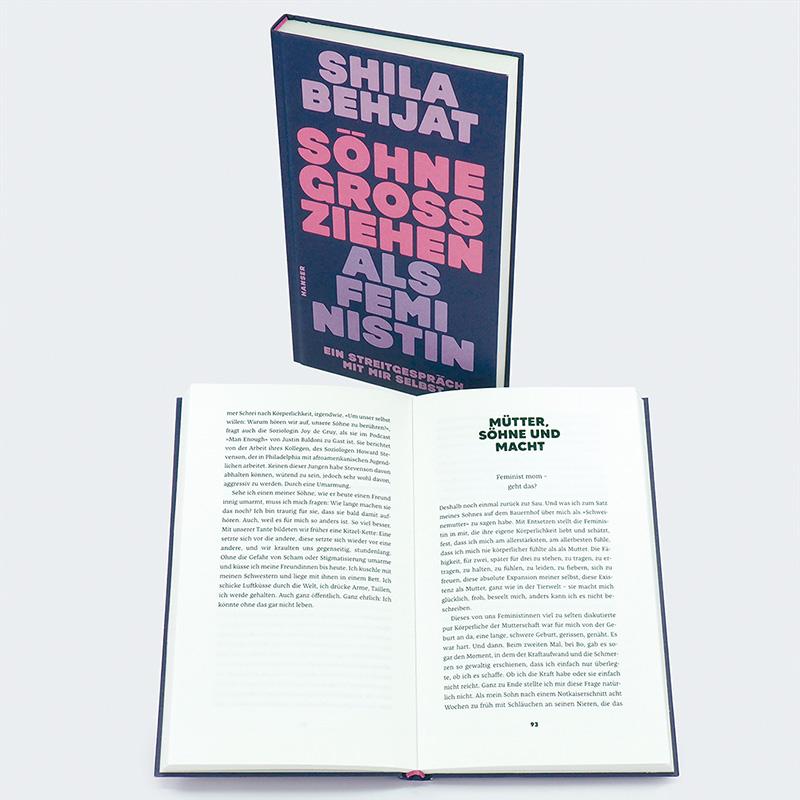 Buchcover von Shila Behjats "Söhne großziehen als Feministin"