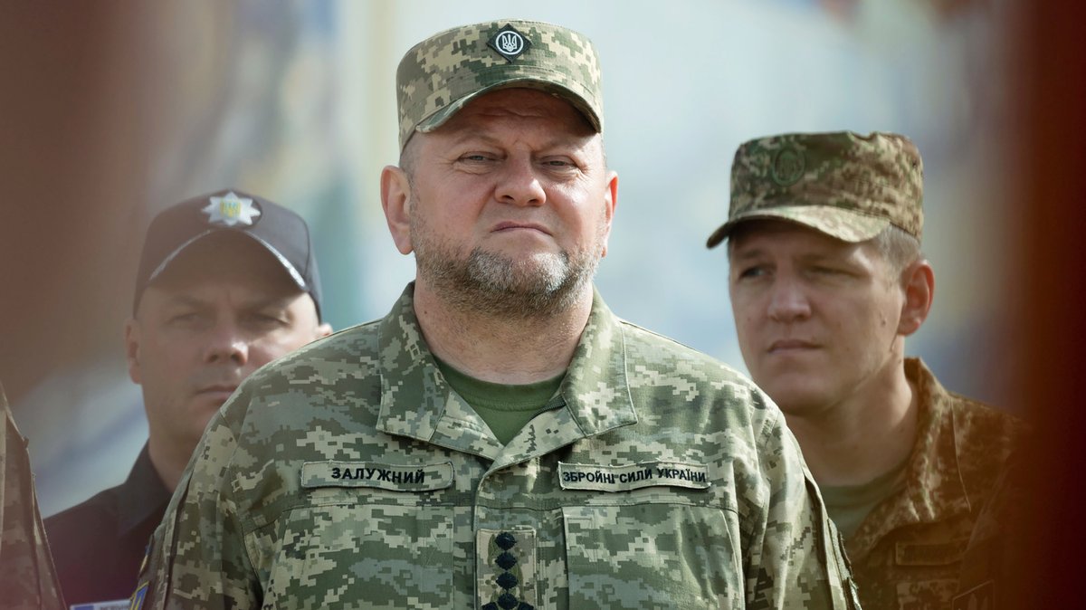 Der ukrainische Armeechef in Kampfuniform am 28. Juli 2023 in Kiew