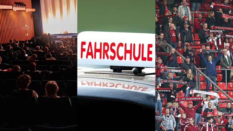 Kultur, Sport und Fahrschulen: Bayerns Corona-Beschlüsse | Bild:dpa-Bildfunk/Swen Pförtner, Paul Zinken, Daniel Karmann