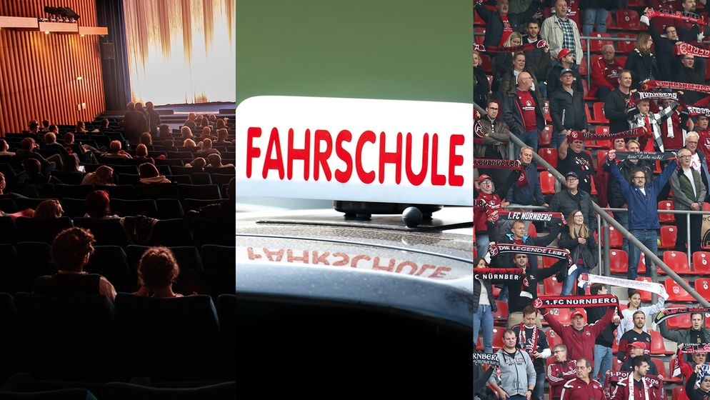 Kultur, Sport und Fahrschulen: Bayerns Corona-Beschlüsse | Bild:dpa-Bildfunk/Swen Pförtner, Paul Zinken, Daniel Karmann