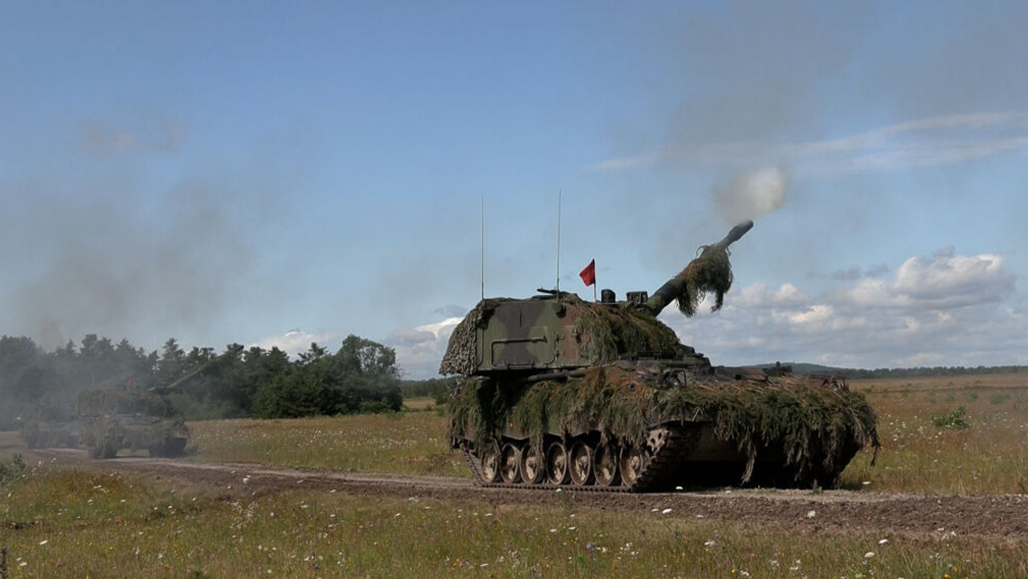 Panzerhaubitze 2000 auf dem Truppenübungsplatz Grafenwöhr