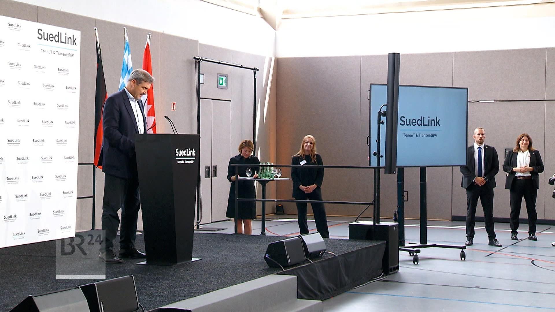 Baubeginn von SuedLink in Bayern