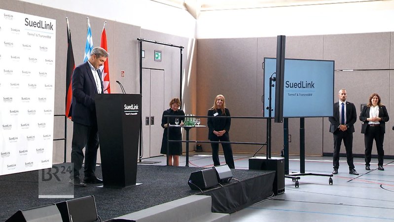 Baubeginn von SuedLink in Bayern | Bild: BR Baubeginn von SuedLink in Bayern
