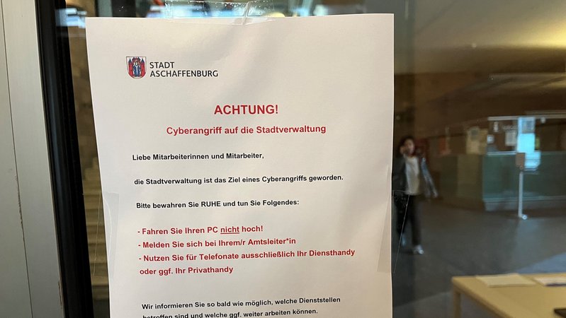 Cyberattacke auf Stadt Aschaffenburg. | Bild: BR / Barbara Ecke Cyberattacke auf Stadt Aschaffenburg.