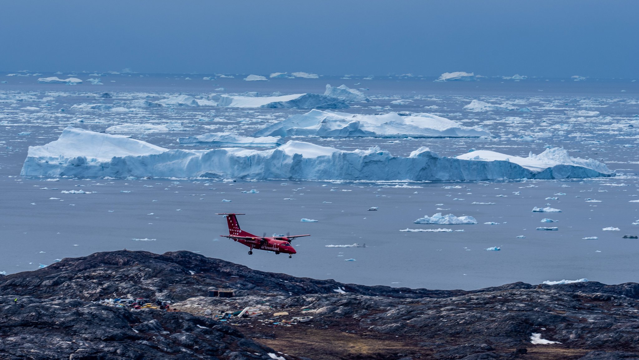 Eisberge in der Nähe von Ilulissat, Grönland. 