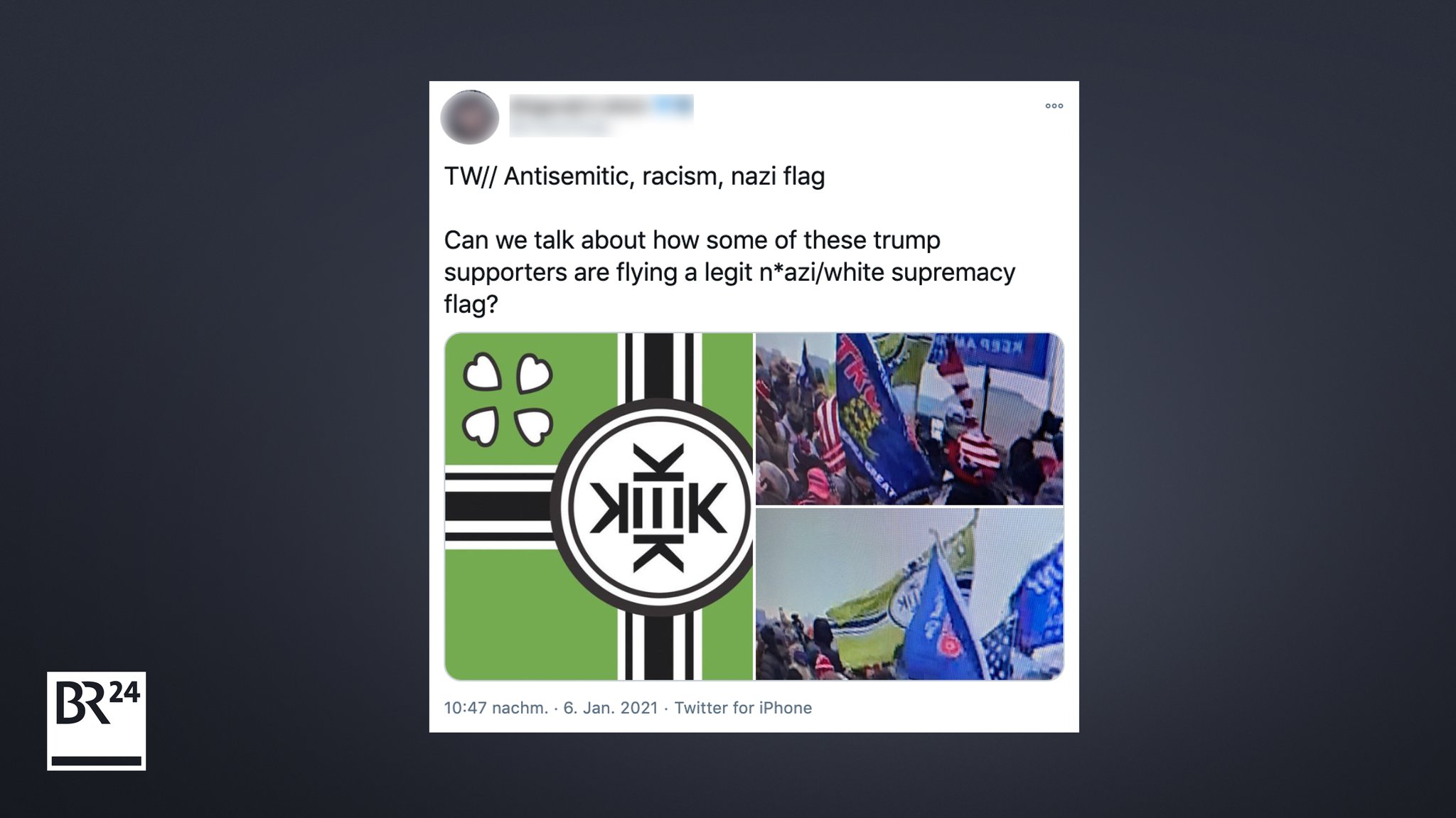 Demonstranten vor dem Kapitol schwenken Kekistan-Flagge