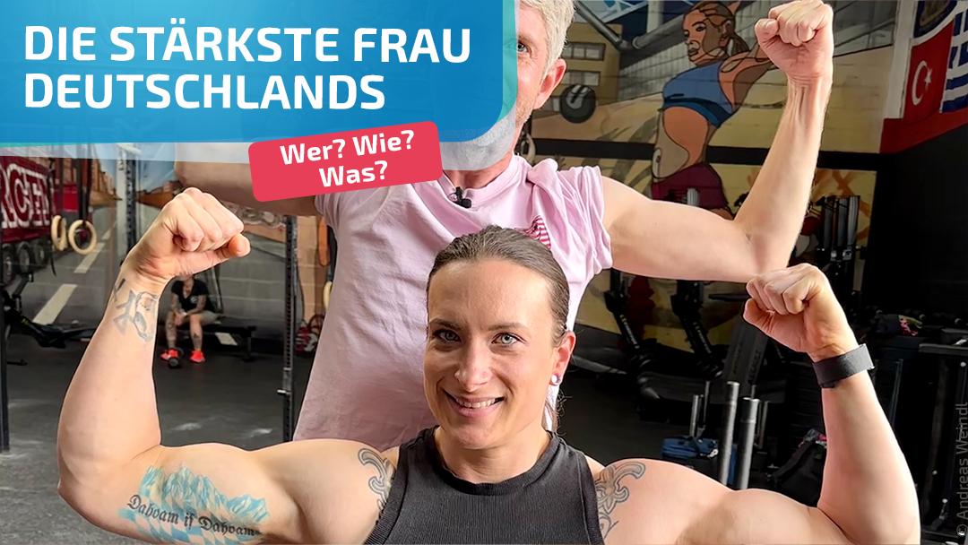 Andi von den Woidboyz und Strongwoman Sandra zeigen ihre Muskeln