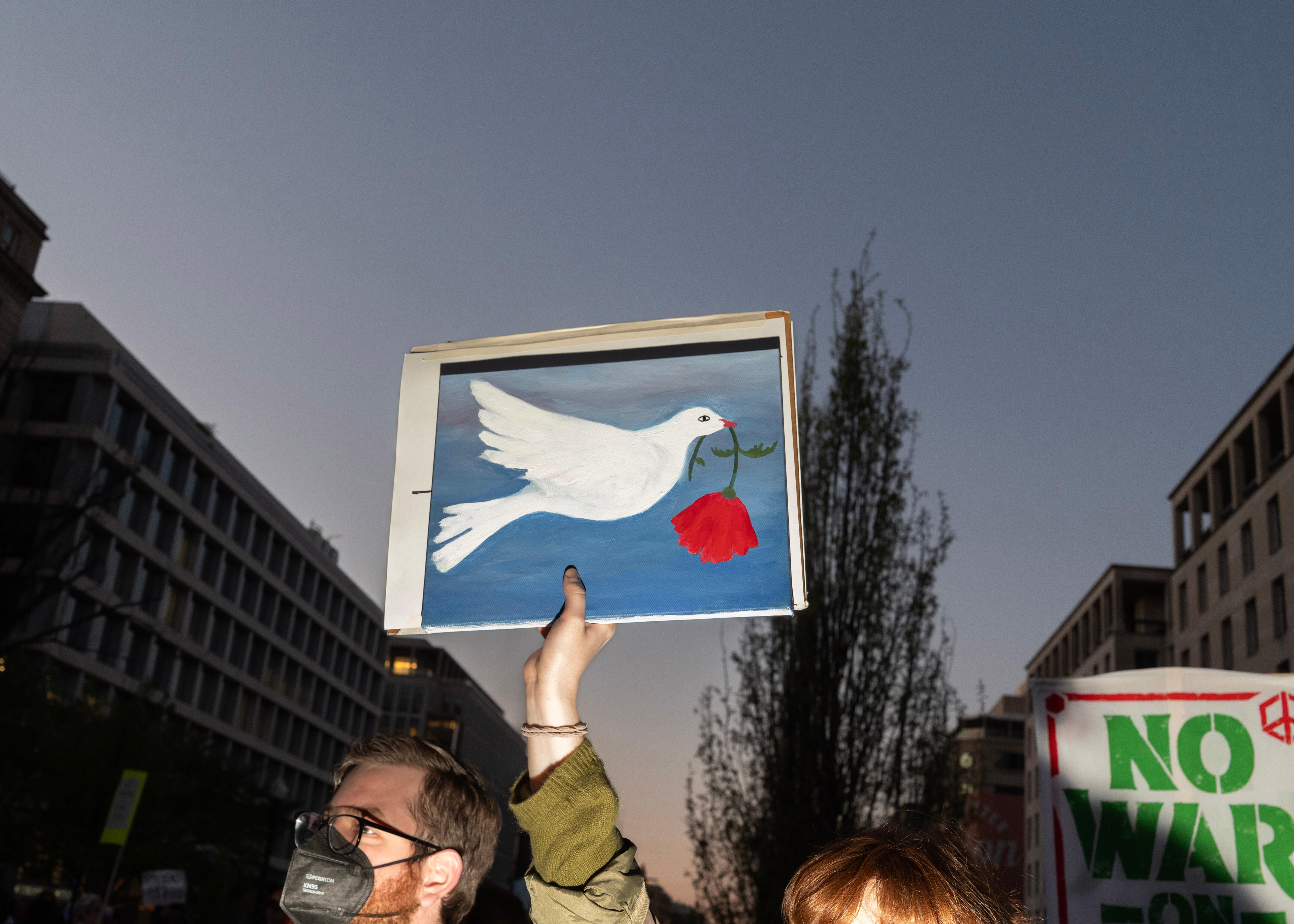 Demonstration gegen den Iran-Krieg in Washington am 7.4.26 (Symbolbild)