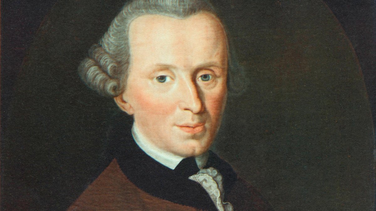 Immanuel Kant, Bildnis im Alter von 44 Jahren, Gemälde von Becker (vermutlich Johann Wilhelm Becker, 1744-1782), 2. Fassung. Marbach, Schiller-Nationalmuseum.
