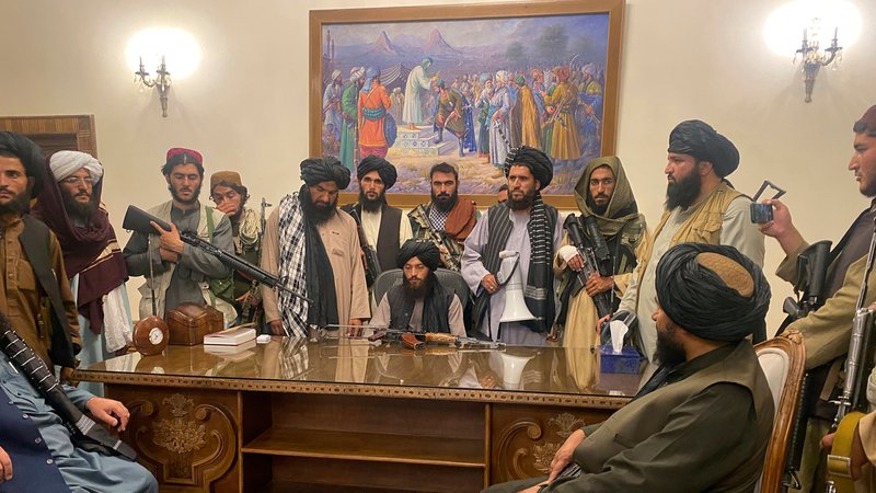 Taliban im Präsidentenpalast von Kabul