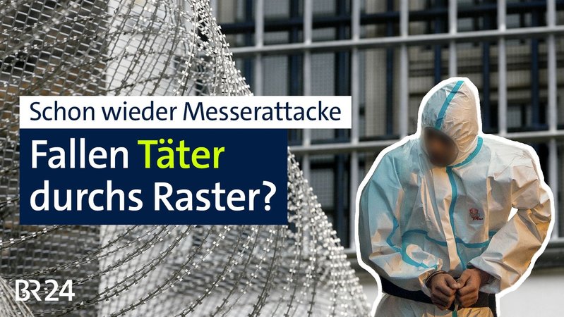 Fotomontage: Täter vor vergittertem Gebäude | Bild: BR Fotomontage: Täter vor vergittertem Gebäude