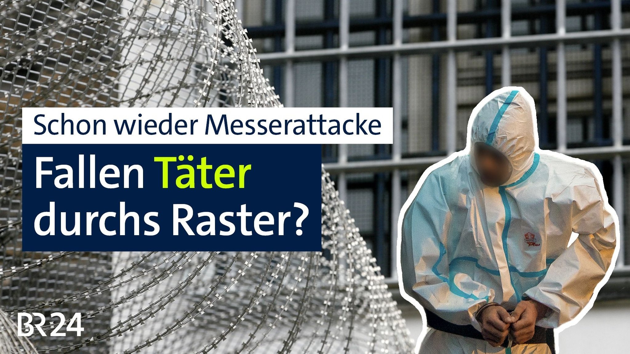 Fotomontage: Täter vor vergittertem Gebäude | Bild: BR Fotomontage: Täter vor vergittertem Gebäude